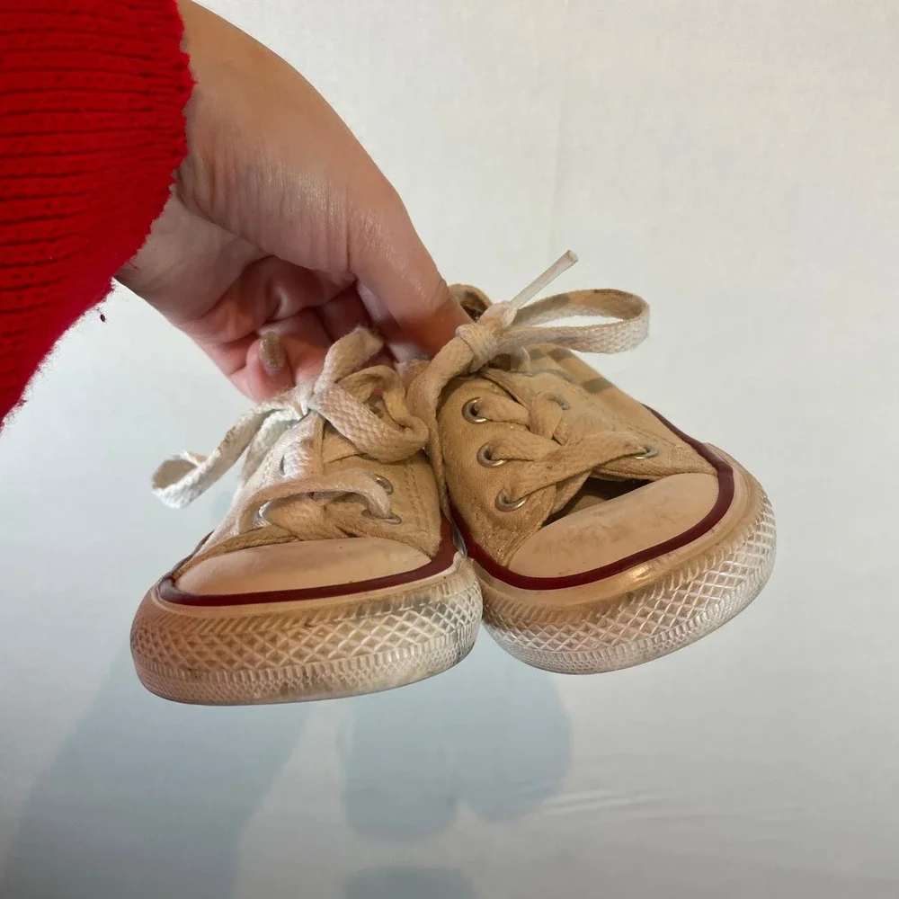 Converse Chuck Taylor All Star Toddler White‎ Canvas Low Top Sneakers - Size 5